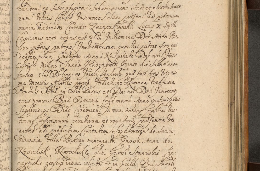 Zdjęcie nr 724 dla obiektu archiwalnego: Volumen II actorum episcopalium R. D. Petri Gembicki, episcopi Cracoviensis, locum tenente in dioecesi R. D. Alberto Lipnicki, canonico Cracoviensi post discessum R. D. Episcopi in Italiam et usque ad redditum eiusdem in Poloniam, videlicet a die 16 Novembris 1644 et per a. D. 1645 inchoative ad Septembrem. Horum videatur index ad finem huius voluminis