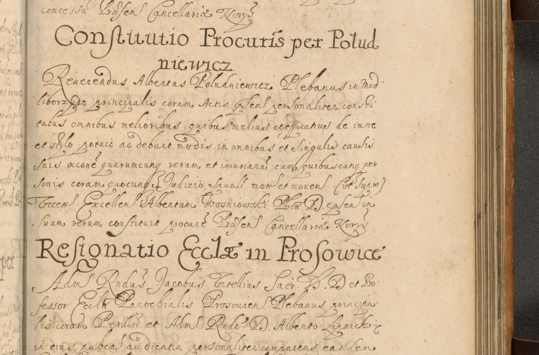 Zdjęcie nr 716 dla obiektu archiwalnego: Volumen II actorum episcopalium R. D. Petri Gembicki, episcopi Cracoviensis, locum tenente in dioecesi R. D. Alberto Lipnicki, canonico Cracoviensi post discessum R. D. Episcopi in Italiam et usque ad redditum eiusdem in Poloniam, videlicet a die 16 Novembris 1644 et per a. D. 1645 inchoative ad Septembrem. Horum videatur index ad finem huius voluminis