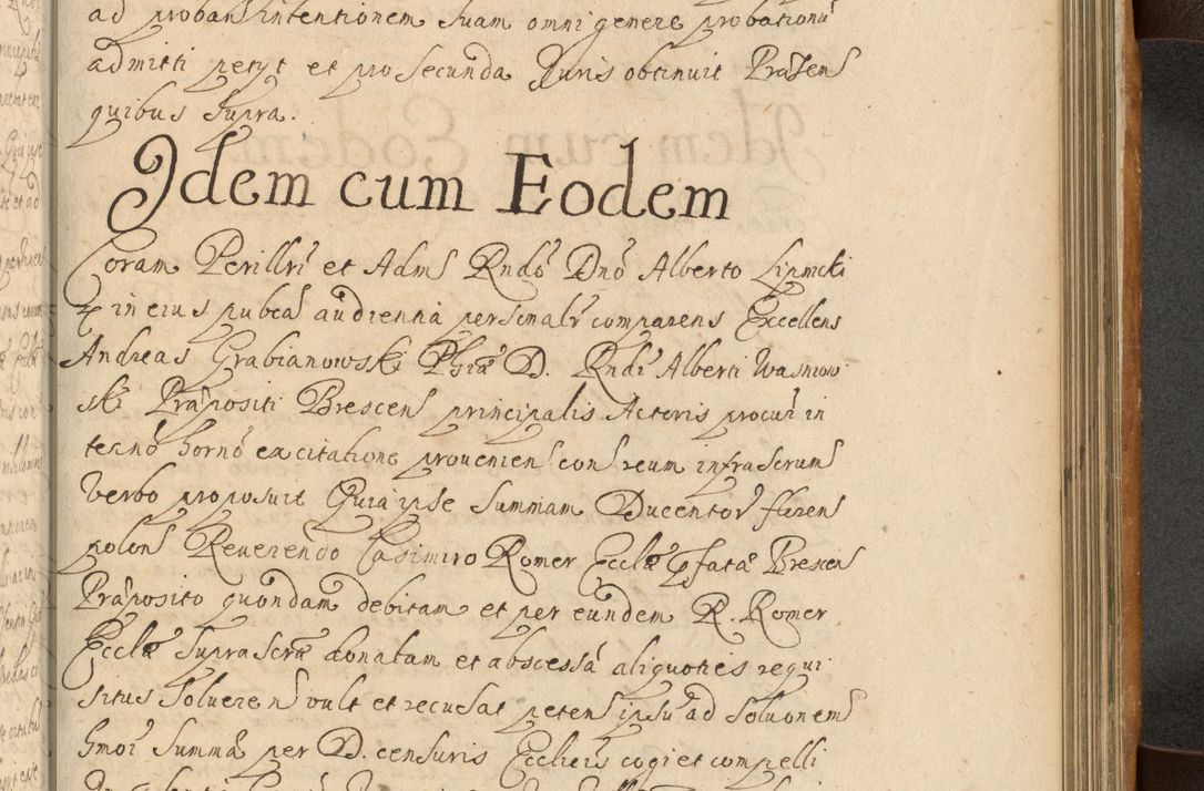 Zdjęcie nr 708 dla obiektu archiwalnego: Volumen II actorum episcopalium R. D. Petri Gembicki, episcopi Cracoviensis, locum tenente in dioecesi R. D. Alberto Lipnicki, canonico Cracoviensi post discessum R. D. Episcopi in Italiam et usque ad redditum eiusdem in Poloniam, videlicet a die 16 Novembris 1644 et per a. D. 1645 inchoative ad Septembrem. Horum videatur index ad finem huius voluminis