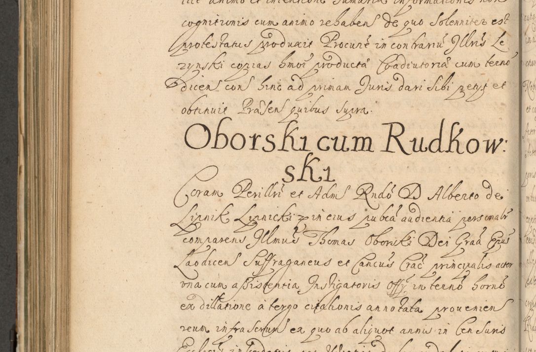 Zdjęcie nr 705 dla obiektu archiwalnego: Volumen II actorum episcopalium R. D. Petri Gembicki, episcopi Cracoviensis, locum tenente in dioecesi R. D. Alberto Lipnicki, canonico Cracoviensi post discessum R. D. Episcopi in Italiam et usque ad redditum eiusdem in Poloniam, videlicet a die 16 Novembris 1644 et per a. D. 1645 inchoative ad Septembrem. Horum videatur index ad finem huius voluminis