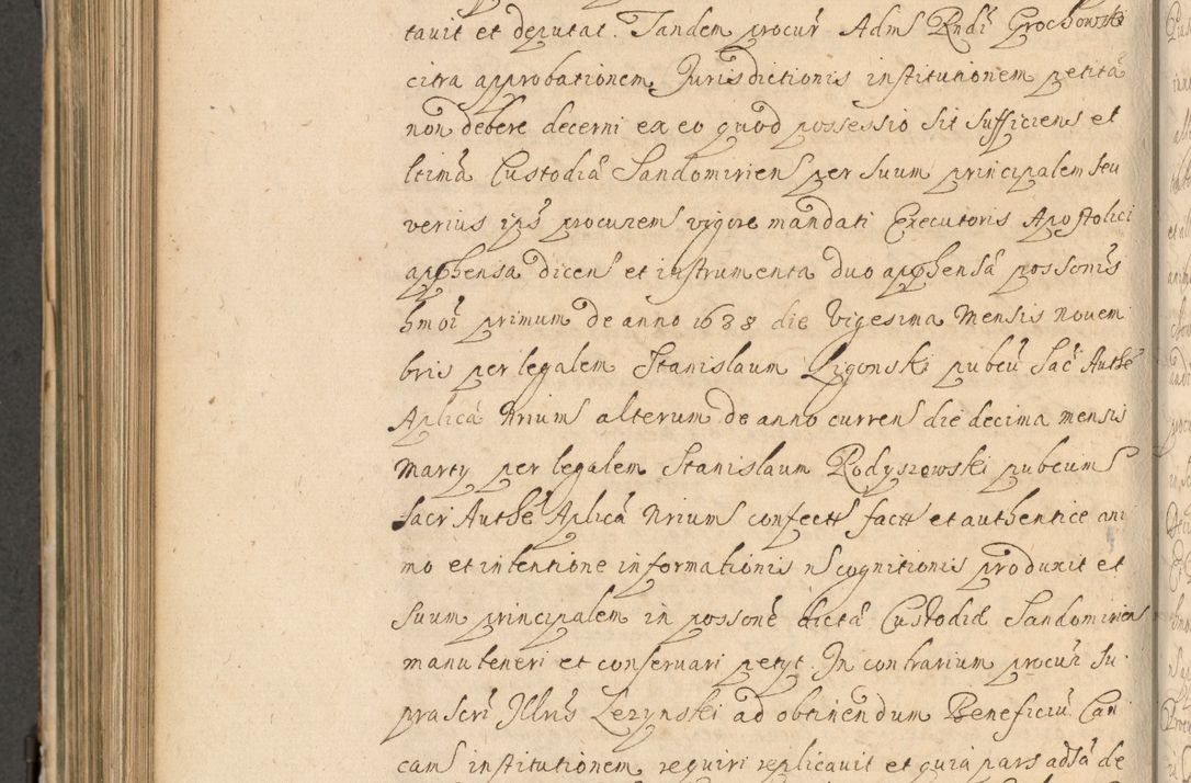 Zdjęcie nr 703 dla obiektu archiwalnego: Volumen II actorum episcopalium R. D. Petri Gembicki, episcopi Cracoviensis, locum tenente in dioecesi R. D. Alberto Lipnicki, canonico Cracoviensi post discessum R. D. Episcopi in Italiam et usque ad redditum eiusdem in Poloniam, videlicet a die 16 Novembris 1644 et per a. D. 1645 inchoative ad Septembrem. Horum videatur index ad finem huius voluminis