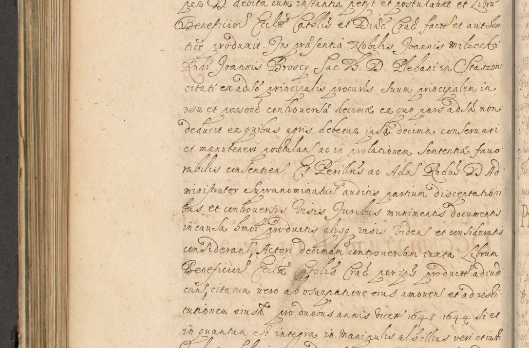Zdjęcie nr 699 dla obiektu archiwalnego: Volumen II actorum episcopalium R. D. Petri Gembicki, episcopi Cracoviensis, locum tenente in dioecesi R. D. Alberto Lipnicki, canonico Cracoviensi post discessum R. D. Episcopi in Italiam et usque ad redditum eiusdem in Poloniam, videlicet a die 16 Novembris 1644 et per a. D. 1645 inchoative ad Septembrem. Horum videatur index ad finem huius voluminis