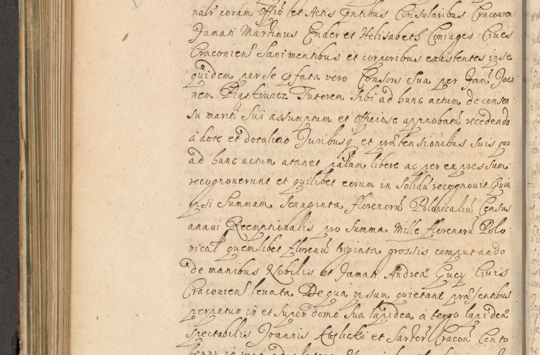 Zdjęcie nr 693 dla obiektu archiwalnego: Volumen II actorum episcopalium R. D. Petri Gembicki, episcopi Cracoviensis, locum tenente in dioecesi R. D. Alberto Lipnicki, canonico Cracoviensi post discessum R. D. Episcopi in Italiam et usque ad redditum eiusdem in Poloniam, videlicet a die 16 Novembris 1644 et per a. D. 1645 inchoative ad Septembrem. Horum videatur index ad finem huius voluminis