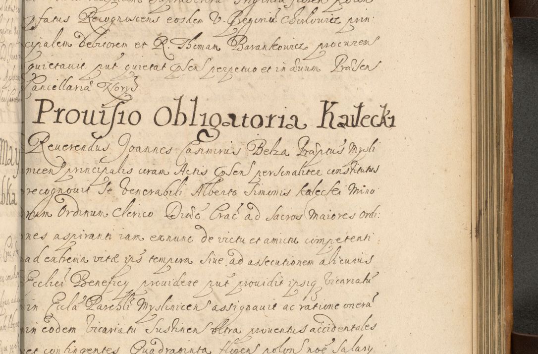 Zdjęcie nr 684 dla obiektu archiwalnego: Volumen II actorum episcopalium R. D. Petri Gembicki, episcopi Cracoviensis, locum tenente in dioecesi R. D. Alberto Lipnicki, canonico Cracoviensi post discessum R. D. Episcopi in Italiam et usque ad redditum eiusdem in Poloniam, videlicet a die 16 Novembris 1644 et per a. D. 1645 inchoative ad Septembrem. Horum videatur index ad finem huius voluminis