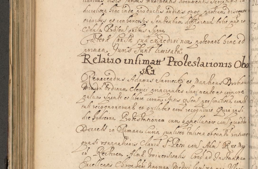 Zdjęcie nr 681 dla obiektu archiwalnego: Volumen II actorum episcopalium R. D. Petri Gembicki, episcopi Cracoviensis, locum tenente in dioecesi R. D. Alberto Lipnicki, canonico Cracoviensi post discessum R. D. Episcopi in Italiam et usque ad redditum eiusdem in Poloniam, videlicet a die 16 Novembris 1644 et per a. D. 1645 inchoative ad Septembrem. Horum videatur index ad finem huius voluminis