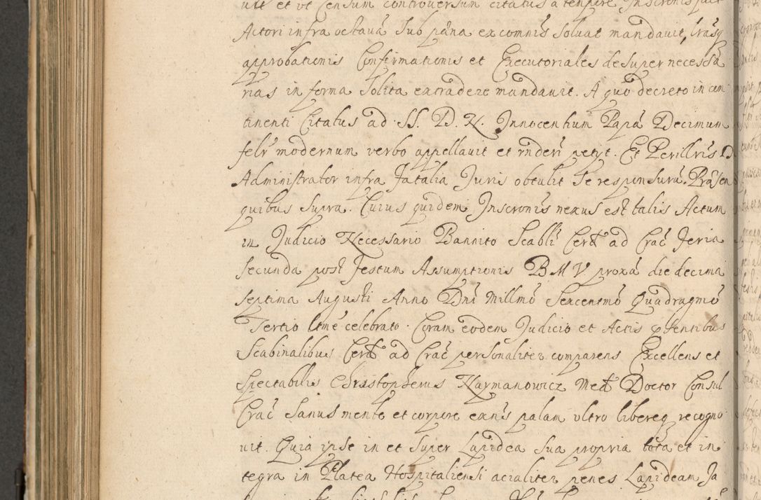 Zdjęcie nr 677 dla obiektu archiwalnego: Volumen II actorum episcopalium R. D. Petri Gembicki, episcopi Cracoviensis, locum tenente in dioecesi R. D. Alberto Lipnicki, canonico Cracoviensi post discessum R. D. Episcopi in Italiam et usque ad redditum eiusdem in Poloniam, videlicet a die 16 Novembris 1644 et per a. D. 1645 inchoative ad Septembrem. Horum videatur index ad finem huius voluminis