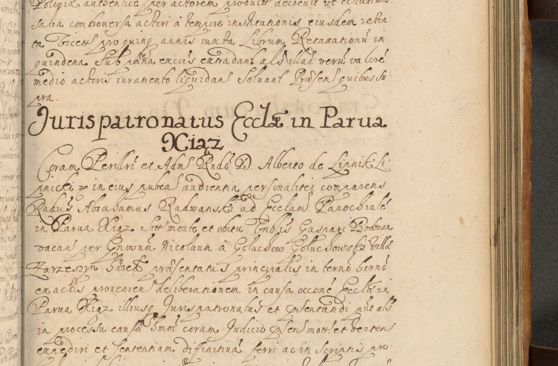 Zdjęcie nr 672 dla obiektu archiwalnego: Volumen II actorum episcopalium R. D. Petri Gembicki, episcopi Cracoviensis, locum tenente in dioecesi R. D. Alberto Lipnicki, canonico Cracoviensi post discessum R. D. Episcopi in Italiam et usque ad redditum eiusdem in Poloniam, videlicet a die 16 Novembris 1644 et per a. D. 1645 inchoative ad Septembrem. Horum videatur index ad finem huius voluminis
