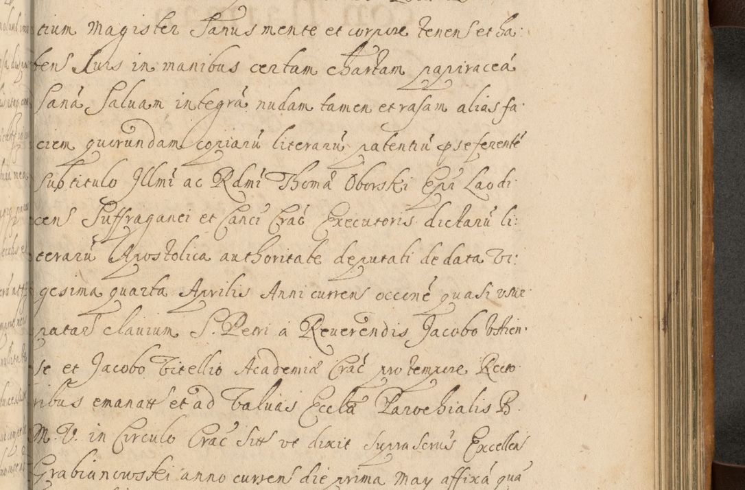 Zdjęcie nr 660 dla obiektu archiwalnego: Volumen II actorum episcopalium R. D. Petri Gembicki, episcopi Cracoviensis, locum tenente in dioecesi R. D. Alberto Lipnicki, canonico Cracoviensi post discessum R. D. Episcopi in Italiam et usque ad redditum eiusdem in Poloniam, videlicet a die 16 Novembris 1644 et per a. D. 1645 inchoative ad Septembrem. Horum videatur index ad finem huius voluminis