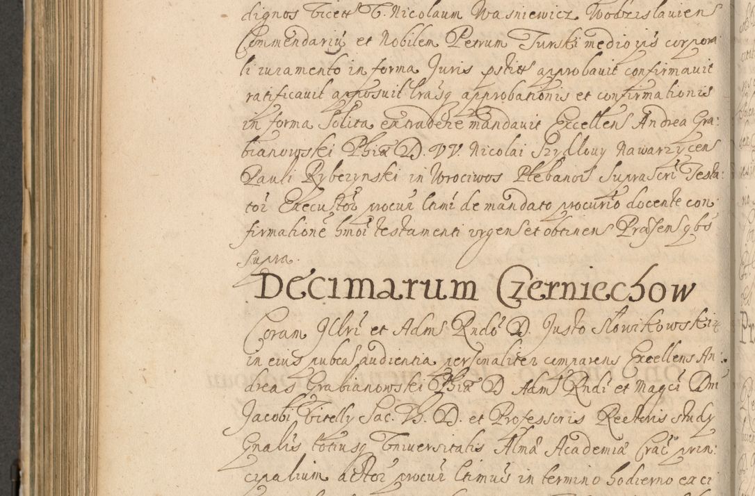 Zdjęcie nr 647 dla obiektu archiwalnego: Volumen II actorum episcopalium R. D. Petri Gembicki, episcopi Cracoviensis, locum tenente in dioecesi R. D. Alberto Lipnicki, canonico Cracoviensi post discessum R. D. Episcopi in Italiam et usque ad redditum eiusdem in Poloniam, videlicet a die 16 Novembris 1644 et per a. D. 1645 inchoative ad Septembrem. Horum videatur index ad finem huius voluminis