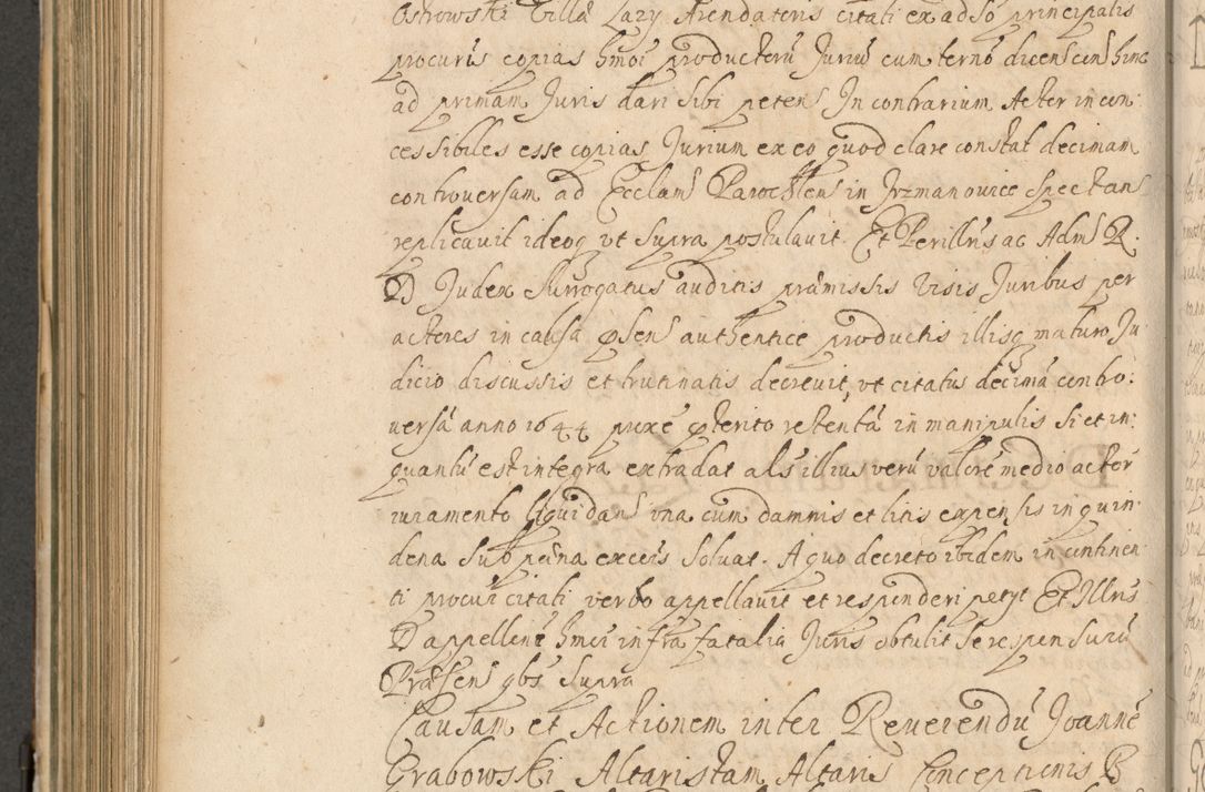 Zdjęcie nr 643 dla obiektu archiwalnego: Volumen II actorum episcopalium R. D. Petri Gembicki, episcopi Cracoviensis, locum tenente in dioecesi R. D. Alberto Lipnicki, canonico Cracoviensi post discessum R. D. Episcopi in Italiam et usque ad redditum eiusdem in Poloniam, videlicet a die 16 Novembris 1644 et per a. D. 1645 inchoative ad Septembrem. Horum videatur index ad finem huius voluminis