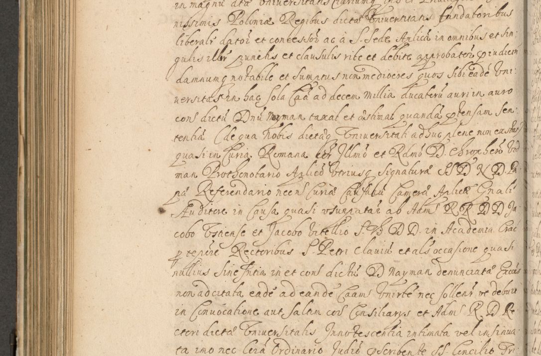 Zdjęcie nr 639 dla obiektu archiwalnego: Volumen II actorum episcopalium R. D. Petri Gembicki, episcopi Cracoviensis, locum tenente in dioecesi R. D. Alberto Lipnicki, canonico Cracoviensi post discessum R. D. Episcopi in Italiam et usque ad redditum eiusdem in Poloniam, videlicet a die 16 Novembris 1644 et per a. D. 1645 inchoative ad Septembrem. Horum videatur index ad finem huius voluminis