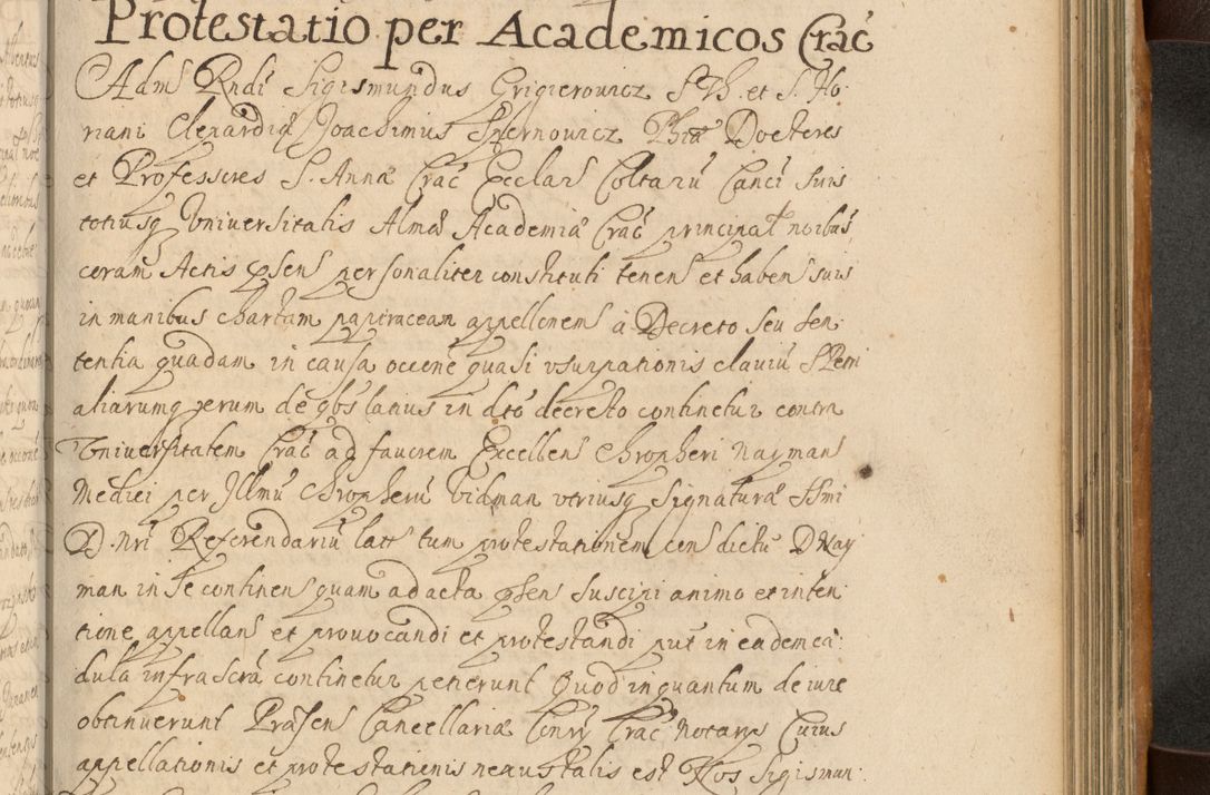Zdjęcie nr 638 dla obiektu archiwalnego: Volumen II actorum episcopalium R. D. Petri Gembicki, episcopi Cracoviensis, locum tenente in dioecesi R. D. Alberto Lipnicki, canonico Cracoviensi post discessum R. D. Episcopi in Italiam et usque ad redditum eiusdem in Poloniam, videlicet a die 16 Novembris 1644 et per a. D. 1645 inchoative ad Septembrem. Horum videatur index ad finem huius voluminis