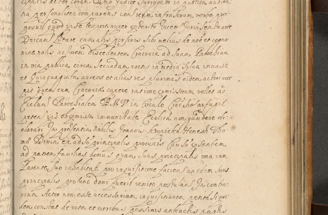 Zdjęcie nr 636 dla obiektu archiwalnego: Volumen II actorum episcopalium R. D. Petri Gembicki, episcopi Cracoviensis, locum tenente in dioecesi R. D. Alberto Lipnicki, canonico Cracoviensi post discessum R. D. Episcopi in Italiam et usque ad redditum eiusdem in Poloniam, videlicet a die 16 Novembris 1644 et per a. D. 1645 inchoative ad Septembrem. Horum videatur index ad finem huius voluminis