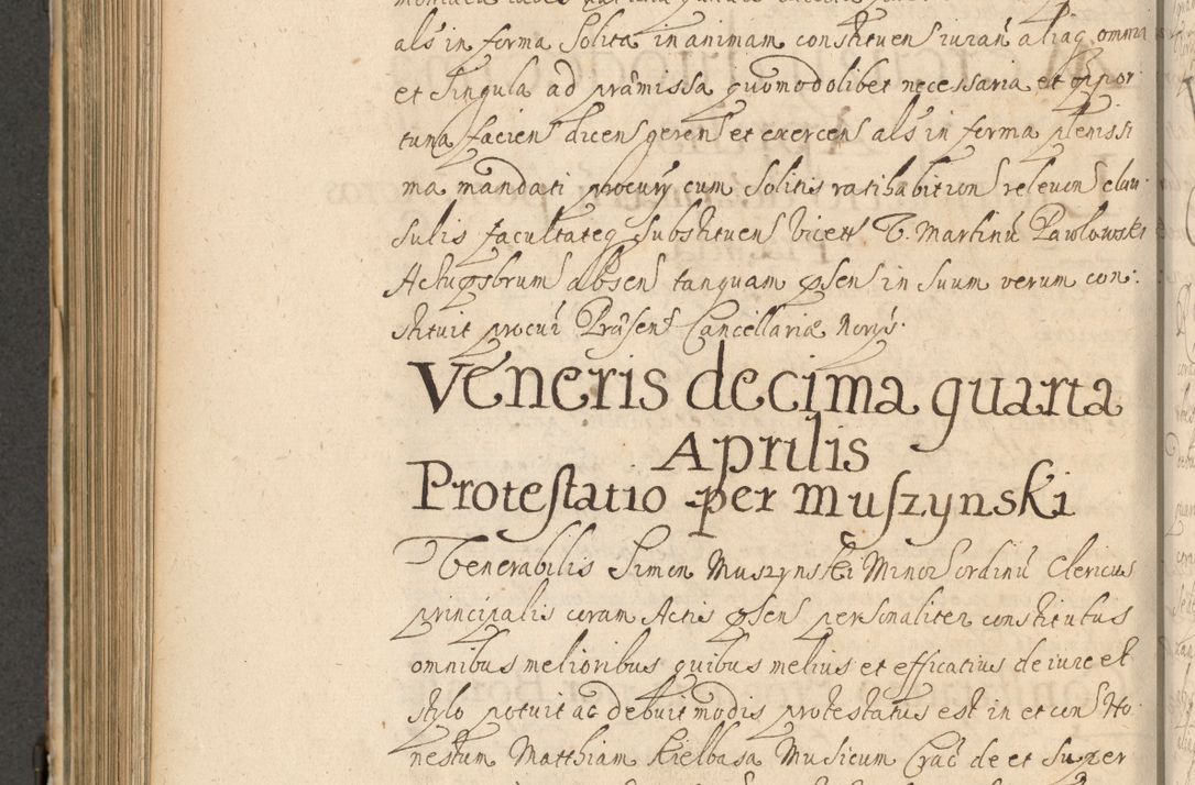Zdjęcie nr 627 dla obiektu archiwalnego: Volumen II actorum episcopalium R. D. Petri Gembicki, episcopi Cracoviensis, locum tenente in dioecesi R. D. Alberto Lipnicki, canonico Cracoviensi post discessum R. D. Episcopi in Italiam et usque ad redditum eiusdem in Poloniam, videlicet a die 16 Novembris 1644 et per a. D. 1645 inchoative ad Septembrem. Horum videatur index ad finem huius voluminis
