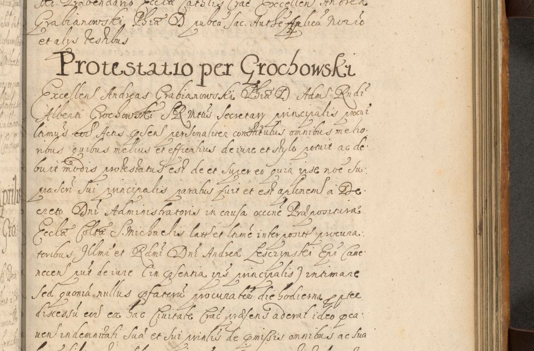 Zdjęcie nr 624 dla obiektu archiwalnego: Volumen II actorum episcopalium R. D. Petri Gembicki, episcopi Cracoviensis, locum tenente in dioecesi R. D. Alberto Lipnicki, canonico Cracoviensi post discessum R. D. Episcopi in Italiam et usque ad redditum eiusdem in Poloniam, videlicet a die 16 Novembris 1644 et per a. D. 1645 inchoative ad Septembrem. Horum videatur index ad finem huius voluminis