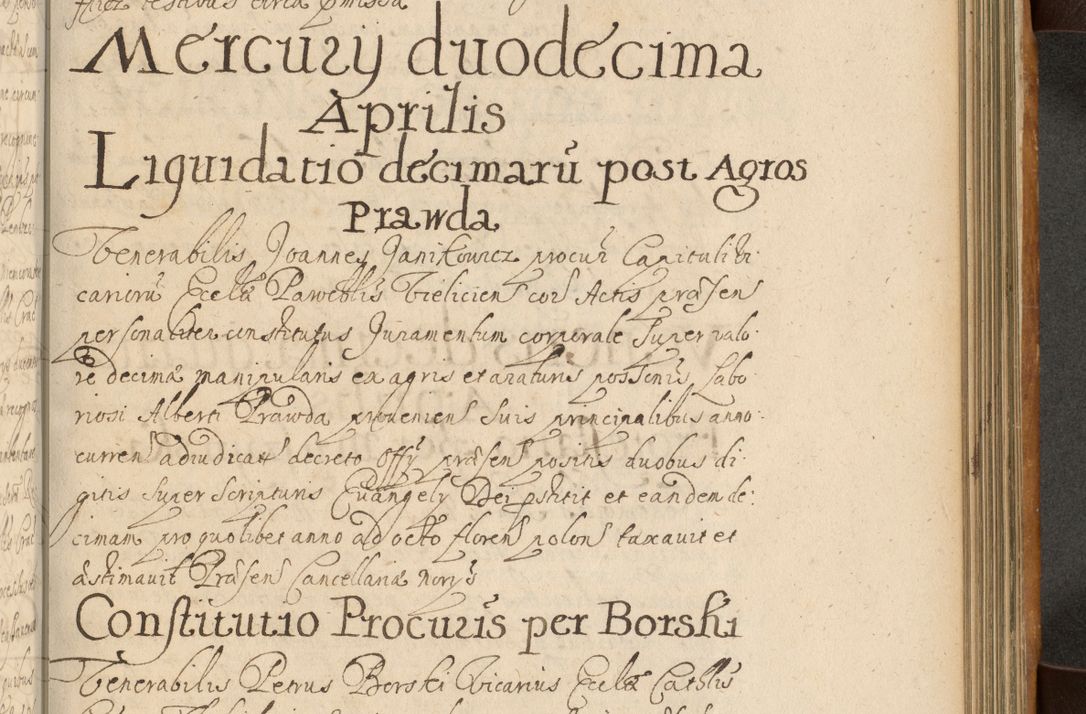 Zdjęcie nr 626 dla obiektu archiwalnego: Volumen II actorum episcopalium R. D. Petri Gembicki, episcopi Cracoviensis, locum tenente in dioecesi R. D. Alberto Lipnicki, canonico Cracoviensi post discessum R. D. Episcopi in Italiam et usque ad redditum eiusdem in Poloniam, videlicet a die 16 Novembris 1644 et per a. D. 1645 inchoative ad Septembrem. Horum videatur index ad finem huius voluminis