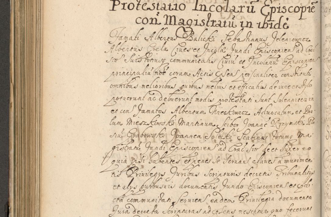 Zdjęcie nr 621 dla obiektu archiwalnego: Volumen II actorum episcopalium R. D. Petri Gembicki, episcopi Cracoviensis, locum tenente in dioecesi R. D. Alberto Lipnicki, canonico Cracoviensi post discessum R. D. Episcopi in Italiam et usque ad redditum eiusdem in Poloniam, videlicet a die 16 Novembris 1644 et per a. D. 1645 inchoative ad Septembrem. Horum videatur index ad finem huius voluminis