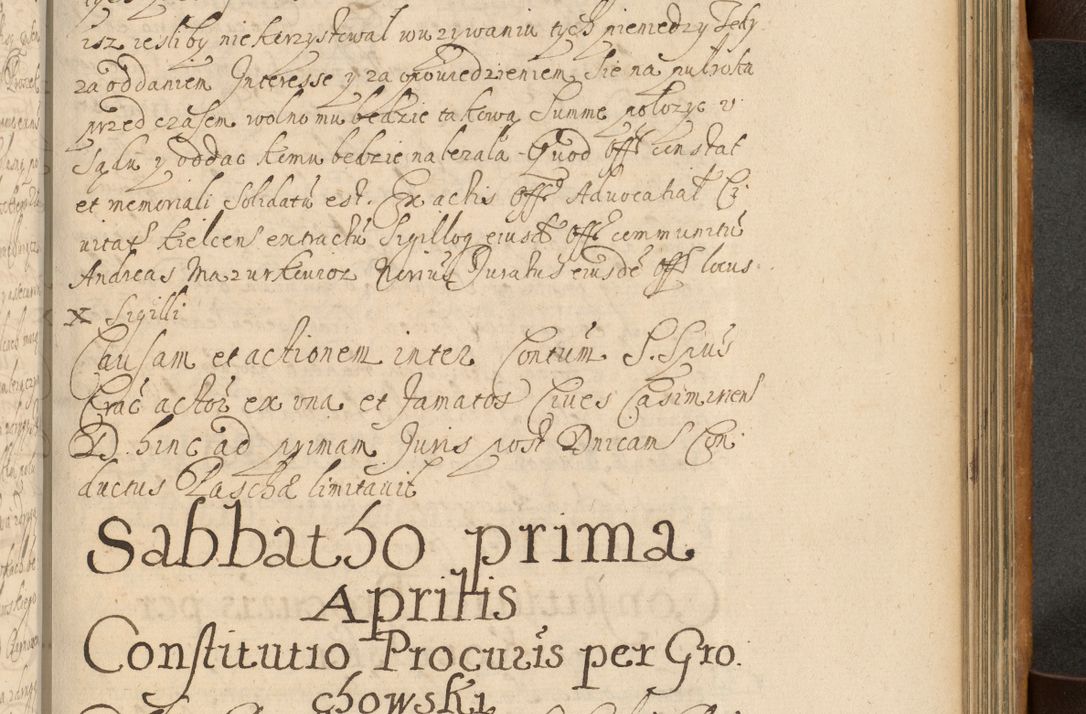 Zdjęcie nr 618 dla obiektu archiwalnego: Volumen II actorum episcopalium R. D. Petri Gembicki, episcopi Cracoviensis, locum tenente in dioecesi R. D. Alberto Lipnicki, canonico Cracoviensi post discessum R. D. Episcopi in Italiam et usque ad redditum eiusdem in Poloniam, videlicet a die 16 Novembris 1644 et per a. D. 1645 inchoative ad Septembrem. Horum videatur index ad finem huius voluminis