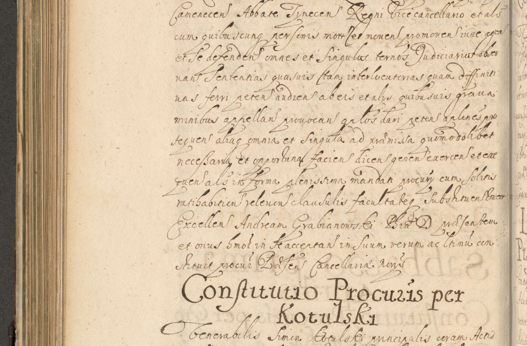 Zdjęcie nr 619 dla obiektu archiwalnego: Volumen II actorum episcopalium R. D. Petri Gembicki, episcopi Cracoviensis, locum tenente in dioecesi R. D. Alberto Lipnicki, canonico Cracoviensi post discessum R. D. Episcopi in Italiam et usque ad redditum eiusdem in Poloniam, videlicet a die 16 Novembris 1644 et per a. D. 1645 inchoative ad Septembrem. Horum videatur index ad finem huius voluminis
