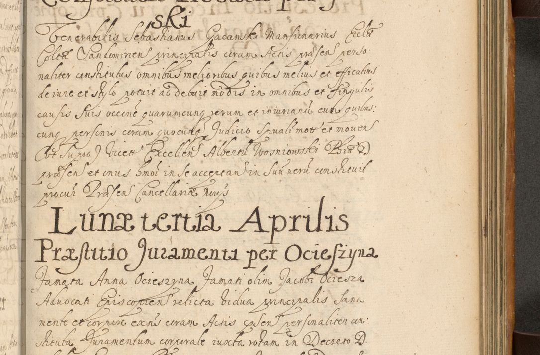 Zdjęcie nr 620 dla obiektu archiwalnego: Volumen II actorum episcopalium R. D. Petri Gembicki, episcopi Cracoviensis, locum tenente in dioecesi R. D. Alberto Lipnicki, canonico Cracoviensi post discessum R. D. Episcopi in Italiam et usque ad redditum eiusdem in Poloniam, videlicet a die 16 Novembris 1644 et per a. D. 1645 inchoative ad Septembrem. Horum videatur index ad finem huius voluminis
