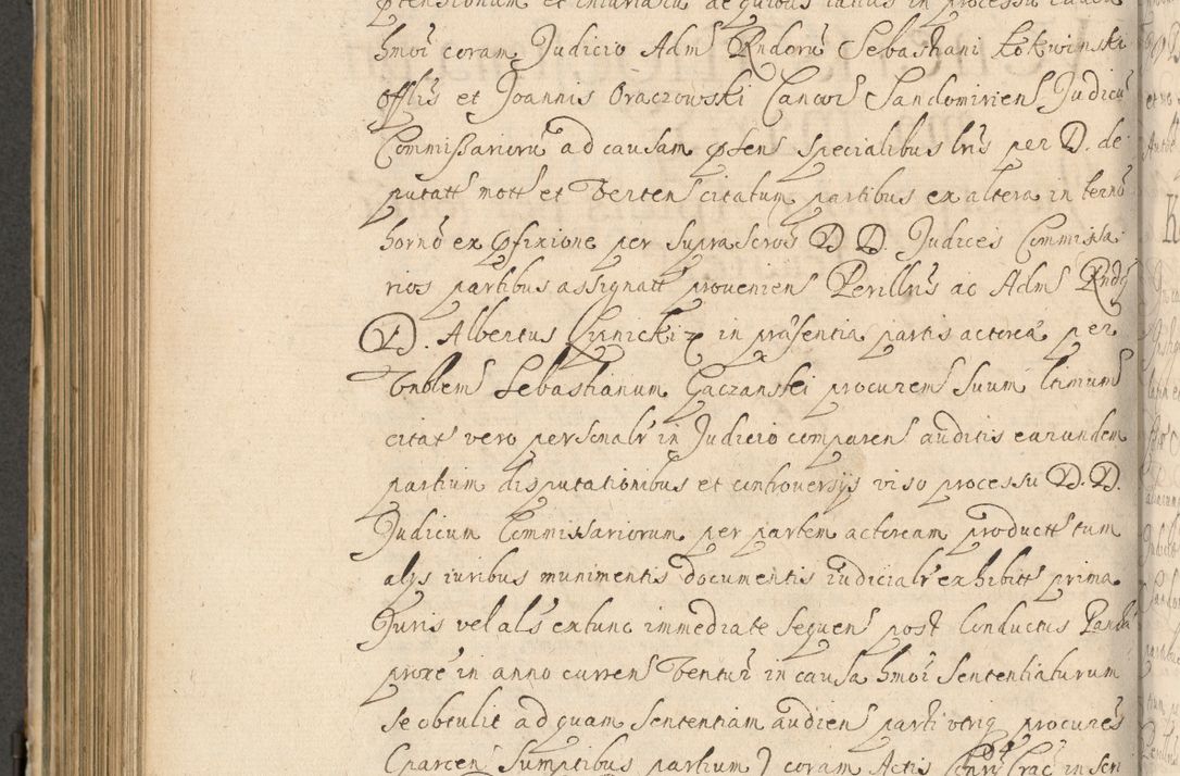 Zdjęcie nr 609 dla obiektu archiwalnego: Volumen II actorum episcopalium R. D. Petri Gembicki, episcopi Cracoviensis, locum tenente in dioecesi R. D. Alberto Lipnicki, canonico Cracoviensi post discessum R. D. Episcopi in Italiam et usque ad redditum eiusdem in Poloniam, videlicet a die 16 Novembris 1644 et per a. D. 1645 inchoative ad Septembrem. Horum videatur index ad finem huius voluminis