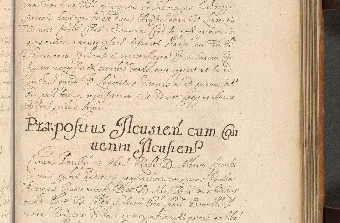 Zdjęcie nr 600 dla obiektu archiwalnego: Volumen II actorum episcopalium R. D. Petri Gembicki, episcopi Cracoviensis, locum tenente in dioecesi R. D. Alberto Lipnicki, canonico Cracoviensi post discessum R. D. Episcopi in Italiam et usque ad redditum eiusdem in Poloniam, videlicet a die 16 Novembris 1644 et per a. D. 1645 inchoative ad Septembrem. Horum videatur index ad finem huius voluminis