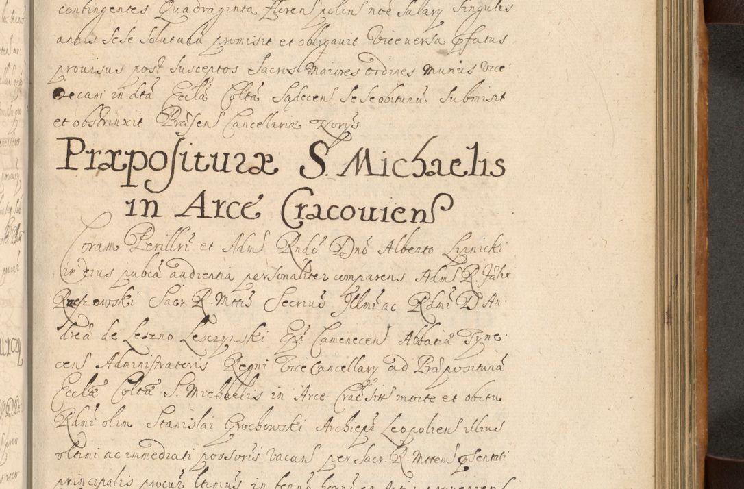 Zdjęcie nr 596 dla obiektu archiwalnego: Volumen II actorum episcopalium R. D. Petri Gembicki, episcopi Cracoviensis, locum tenente in dioecesi R. D. Alberto Lipnicki, canonico Cracoviensi post discessum R. D. Episcopi in Italiam et usque ad redditum eiusdem in Poloniam, videlicet a die 16 Novembris 1644 et per a. D. 1645 inchoative ad Septembrem. Horum videatur index ad finem huius voluminis