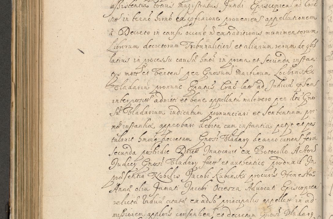 Zdjęcie nr 593 dla obiektu archiwalnego: Volumen II actorum episcopalium R. D. Petri Gembicki, episcopi Cracoviensis, locum tenente in dioecesi R. D. Alberto Lipnicki, canonico Cracoviensi post discessum R. D. Episcopi in Italiam et usque ad redditum eiusdem in Poloniam, videlicet a die 16 Novembris 1644 et per a. D. 1645 inchoative ad Septembrem. Horum videatur index ad finem huius voluminis