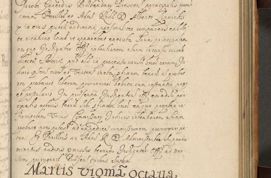 Zdjęcie nr 592 dla obiektu archiwalnego: Volumen II actorum episcopalium R. D. Petri Gembicki, episcopi Cracoviensis, locum tenente in dioecesi R. D. Alberto Lipnicki, canonico Cracoviensi post discessum R. D. Episcopi in Italiam et usque ad redditum eiusdem in Poloniam, videlicet a die 16 Novembris 1644 et per a. D. 1645 inchoative ad Septembrem. Horum videatur index ad finem huius voluminis