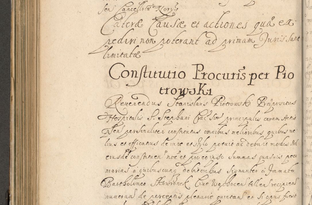 Zdjęcie nr 591 dla obiektu archiwalnego: Volumen II actorum episcopalium R. D. Petri Gembicki, episcopi Cracoviensis, locum tenente in dioecesi R. D. Alberto Lipnicki, canonico Cracoviensi post discessum R. D. Episcopi in Italiam et usque ad redditum eiusdem in Poloniam, videlicet a die 16 Novembris 1644 et per a. D. 1645 inchoative ad Septembrem. Horum videatur index ad finem huius voluminis