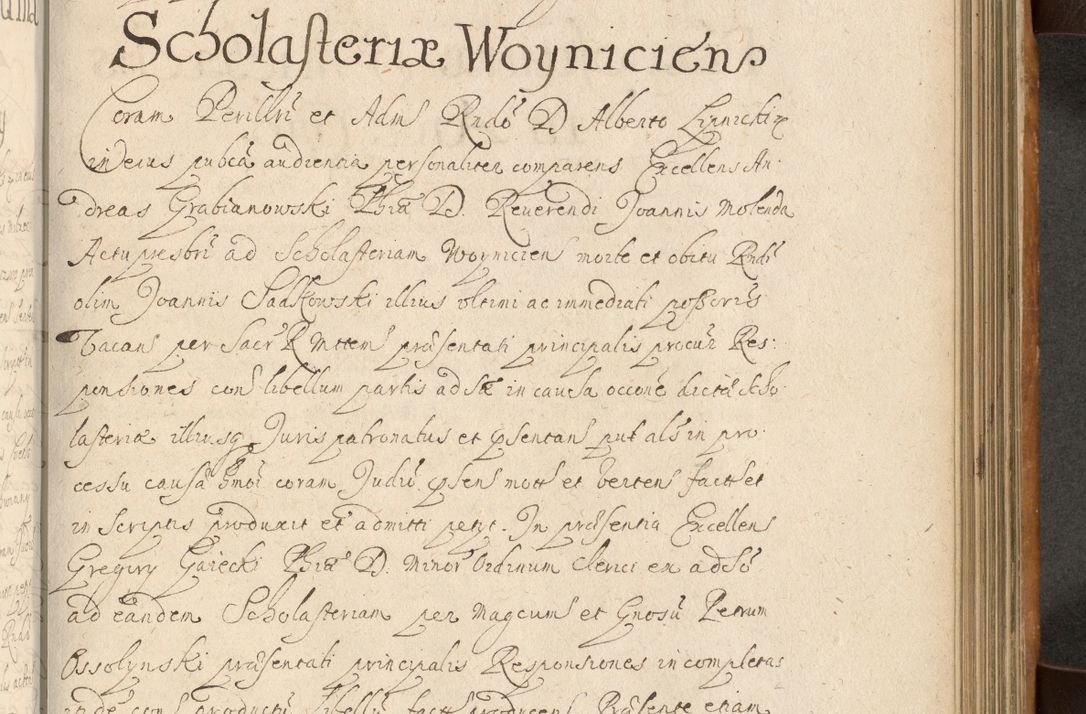 Zdjęcie nr 586 dla obiektu archiwalnego: Volumen II actorum episcopalium R. D. Petri Gembicki, episcopi Cracoviensis, locum tenente in dioecesi R. D. Alberto Lipnicki, canonico Cracoviensi post discessum R. D. Episcopi in Italiam et usque ad redditum eiusdem in Poloniam, videlicet a die 16 Novembris 1644 et per a. D. 1645 inchoative ad Septembrem. Horum videatur index ad finem huius voluminis