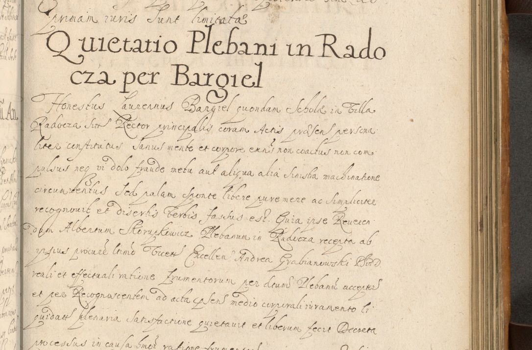 Zdjęcie nr 584 dla obiektu archiwalnego: Volumen II actorum episcopalium R. D. Petri Gembicki, episcopi Cracoviensis, locum tenente in dioecesi R. D. Alberto Lipnicki, canonico Cracoviensi post discessum R. D. Episcopi in Italiam et usque ad redditum eiusdem in Poloniam, videlicet a die 16 Novembris 1644 et per a. D. 1645 inchoative ad Septembrem. Horum videatur index ad finem huius voluminis