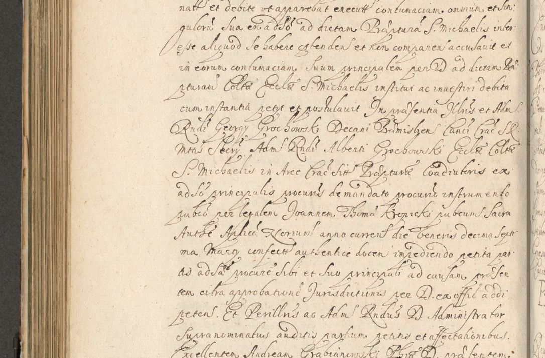 Zdjęcie nr 581 dla obiektu archiwalnego: Volumen II actorum episcopalium R. D. Petri Gembicki, episcopi Cracoviensis, locum tenente in dioecesi R. D. Alberto Lipnicki, canonico Cracoviensi post discessum R. D. Episcopi in Italiam et usque ad redditum eiusdem in Poloniam, videlicet a die 16 Novembris 1644 et per a. D. 1645 inchoative ad Septembrem. Horum videatur index ad finem huius voluminis