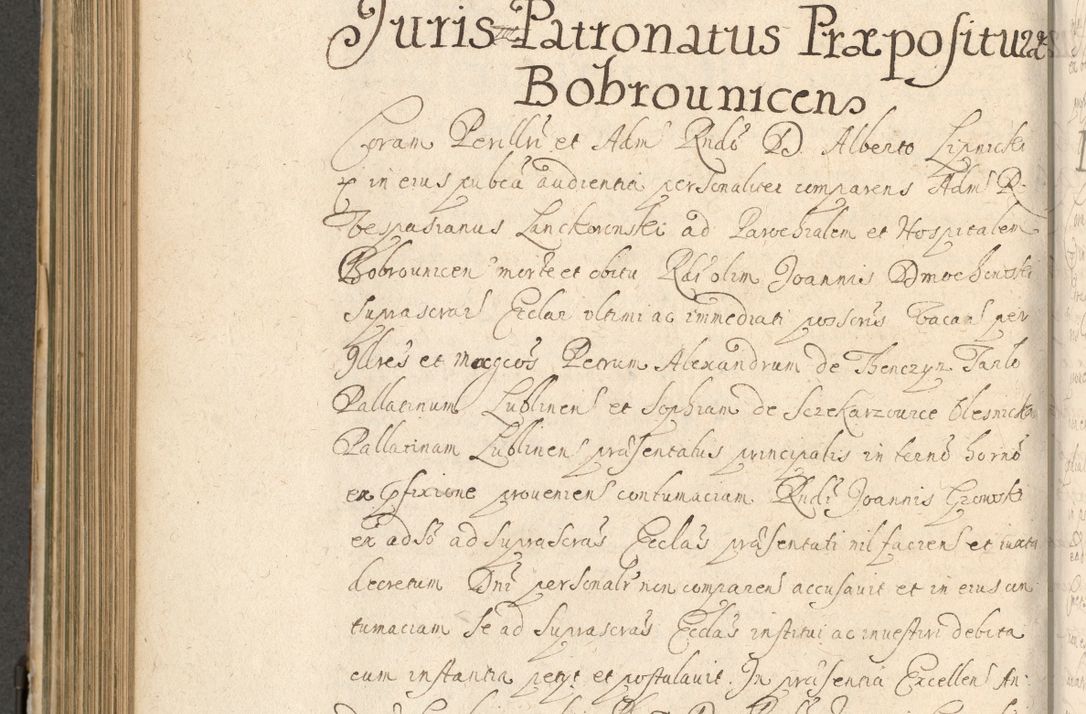 Zdjęcie nr 569 dla obiektu archiwalnego: Volumen II actorum episcopalium R. D. Petri Gembicki, episcopi Cracoviensis, locum tenente in dioecesi R. D. Alberto Lipnicki, canonico Cracoviensi post discessum R. D. Episcopi in Italiam et usque ad redditum eiusdem in Poloniam, videlicet a die 16 Novembris 1644 et per a. D. 1645 inchoative ad Septembrem. Horum videatur index ad finem huius voluminis