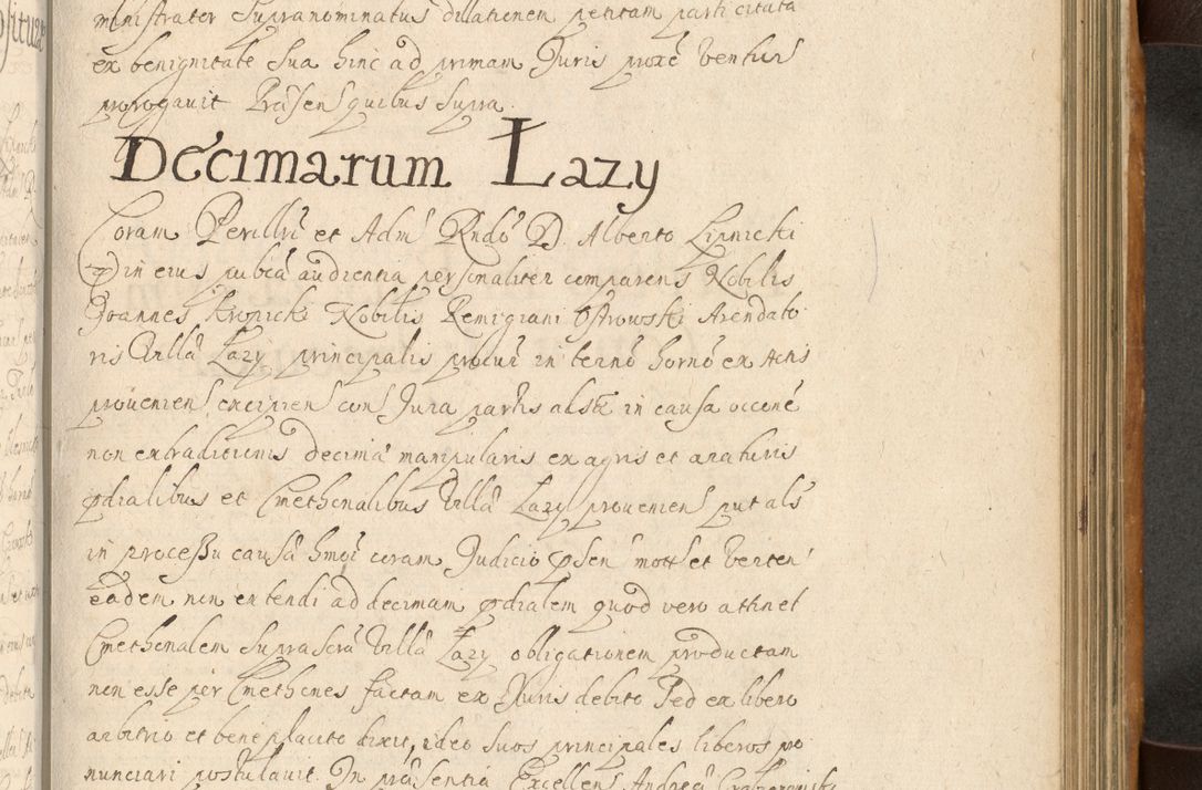 Zdjęcie nr 570 dla obiektu archiwalnego: Volumen II actorum episcopalium R. D. Petri Gembicki, episcopi Cracoviensis, locum tenente in dioecesi R. D. Alberto Lipnicki, canonico Cracoviensi post discessum R. D. Episcopi in Italiam et usque ad redditum eiusdem in Poloniam, videlicet a die 16 Novembris 1644 et per a. D. 1645 inchoative ad Septembrem. Horum videatur index ad finem huius voluminis
