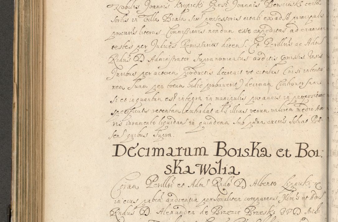 Zdjęcie nr 565 dla obiektu archiwalnego: Volumen II actorum episcopalium R. D. Petri Gembicki, episcopi Cracoviensis, locum tenente in dioecesi R. D. Alberto Lipnicki, canonico Cracoviensi post discessum R. D. Episcopi in Italiam et usque ad redditum eiusdem in Poloniam, videlicet a die 16 Novembris 1644 et per a. D. 1645 inchoative ad Septembrem. Horum videatur index ad finem huius voluminis