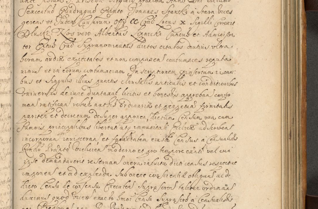 Zdjęcie nr 554 dla obiektu archiwalnego: Volumen II actorum episcopalium R. D. Petri Gembicki, episcopi Cracoviensis, locum tenente in dioecesi R. D. Alberto Lipnicki, canonico Cracoviensi post discessum R. D. Episcopi in Italiam et usque ad redditum eiusdem in Poloniam, videlicet a die 16 Novembris 1644 et per a. D. 1645 inchoative ad Septembrem. Horum videatur index ad finem huius voluminis