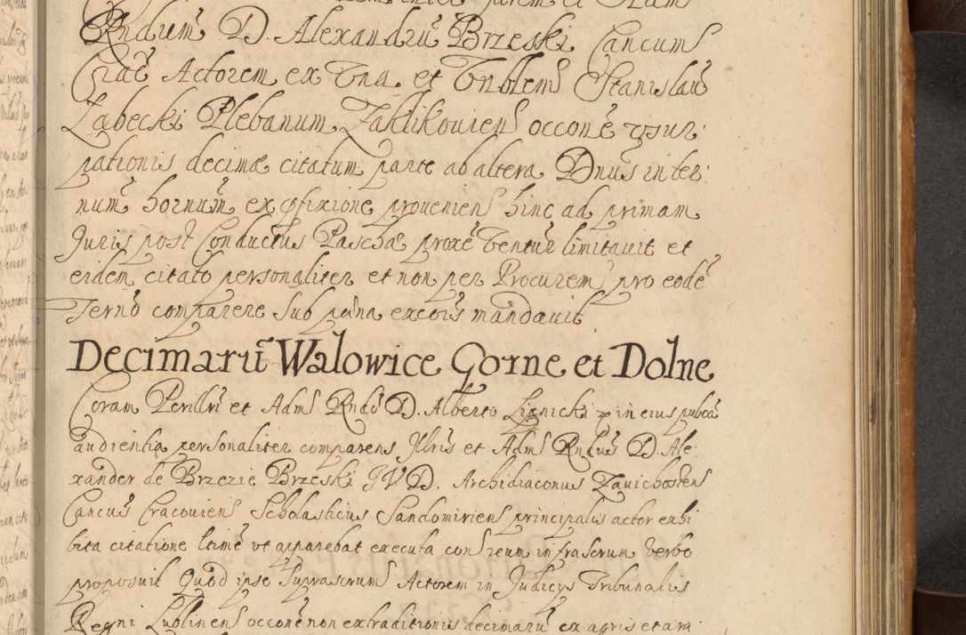Zdjęcie nr 532 dla obiektu archiwalnego: Volumen II actorum episcopalium R. D. Petri Gembicki, episcopi Cracoviensis, locum tenente in dioecesi R. D. Alberto Lipnicki, canonico Cracoviensi post discessum R. D. Episcopi in Italiam et usque ad redditum eiusdem in Poloniam, videlicet a die 16 Novembris 1644 et per a. D. 1645 inchoative ad Septembrem. Horum videatur index ad finem huius voluminis