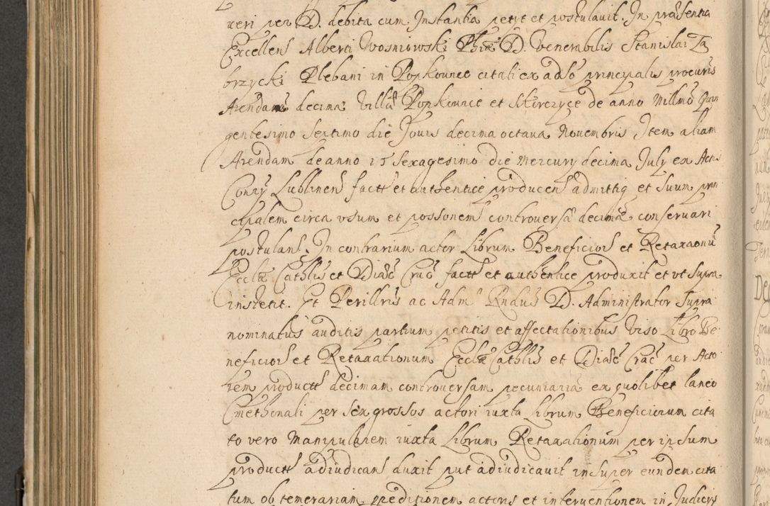 Zdjęcie nr 531 dla obiektu archiwalnego: Volumen II actorum episcopalium R. D. Petri Gembicki, episcopi Cracoviensis, locum tenente in dioecesi R. D. Alberto Lipnicki, canonico Cracoviensi post discessum R. D. Episcopi in Italiam et usque ad redditum eiusdem in Poloniam, videlicet a die 16 Novembris 1644 et per a. D. 1645 inchoative ad Septembrem. Horum videatur index ad finem huius voluminis