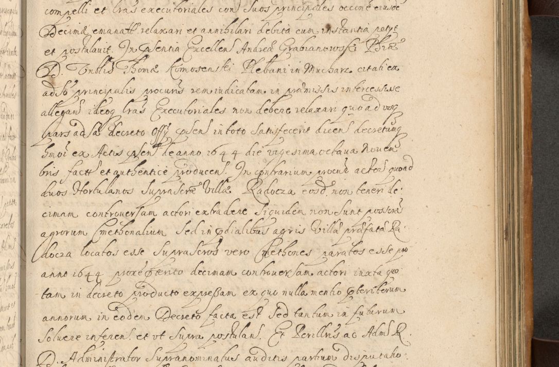 Zdjęcie nr 528 dla obiektu archiwalnego: Volumen II actorum episcopalium R. D. Petri Gembicki, episcopi Cracoviensis, locum tenente in dioecesi R. D. Alberto Lipnicki, canonico Cracoviensi post discessum R. D. Episcopi in Italiam et usque ad redditum eiusdem in Poloniam, videlicet a die 16 Novembris 1644 et per a. D. 1645 inchoative ad Septembrem. Horum videatur index ad finem huius voluminis