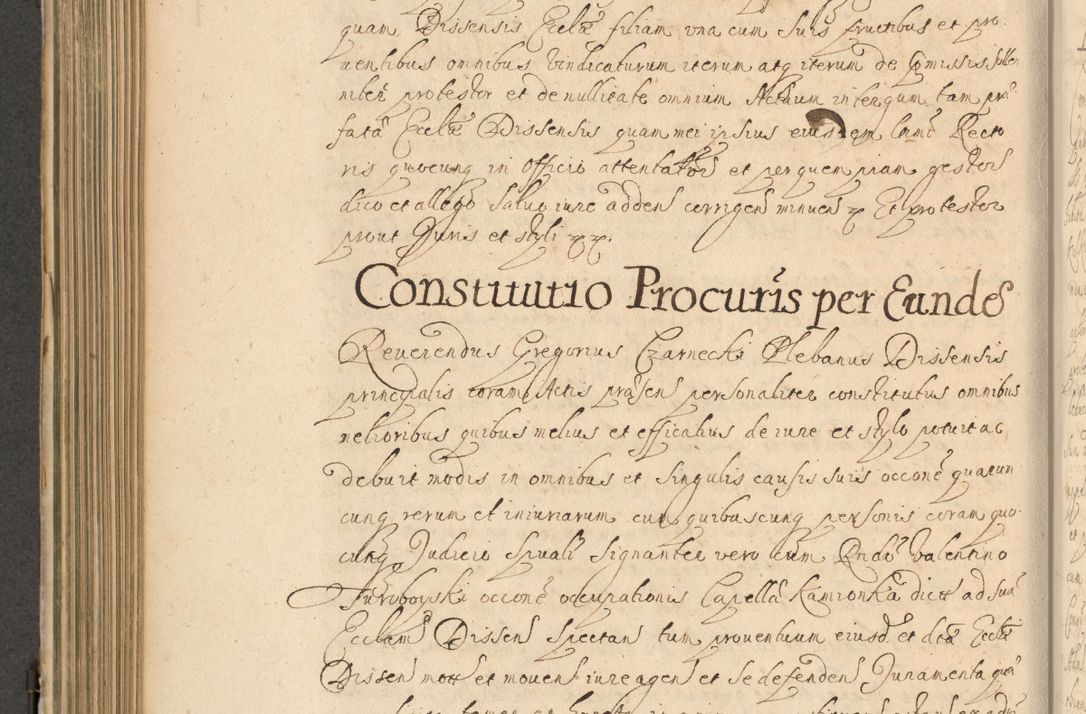 Zdjęcie nr 523 dla obiektu archiwalnego: Volumen II actorum episcopalium R. D. Petri Gembicki, episcopi Cracoviensis, locum tenente in dioecesi R. D. Alberto Lipnicki, canonico Cracoviensi post discessum R. D. Episcopi in Italiam et usque ad redditum eiusdem in Poloniam, videlicet a die 16 Novembris 1644 et per a. D. 1645 inchoative ad Septembrem. Horum videatur index ad finem huius voluminis
