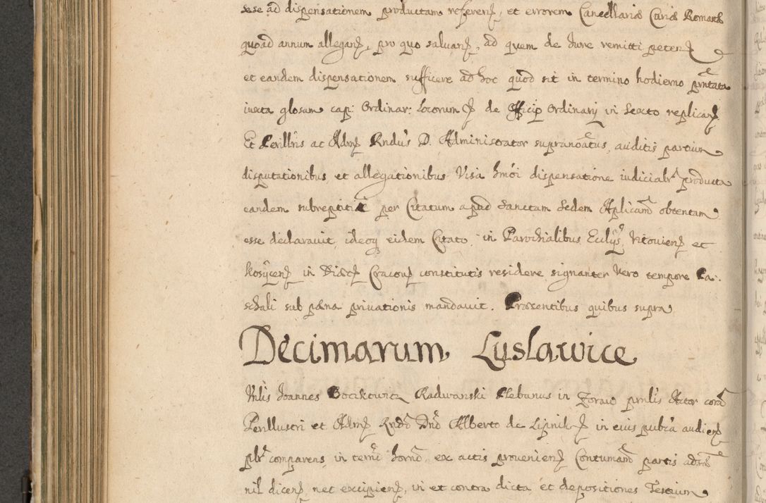 Zdjęcie nr 497 dla obiektu archiwalnego: Volumen II actorum episcopalium R. D. Petri Gembicki, episcopi Cracoviensis, locum tenente in dioecesi R. D. Alberto Lipnicki, canonico Cracoviensi post discessum R. D. Episcopi in Italiam et usque ad redditum eiusdem in Poloniam, videlicet a die 16 Novembris 1644 et per a. D. 1645 inchoative ad Septembrem. Horum videatur index ad finem huius voluminis