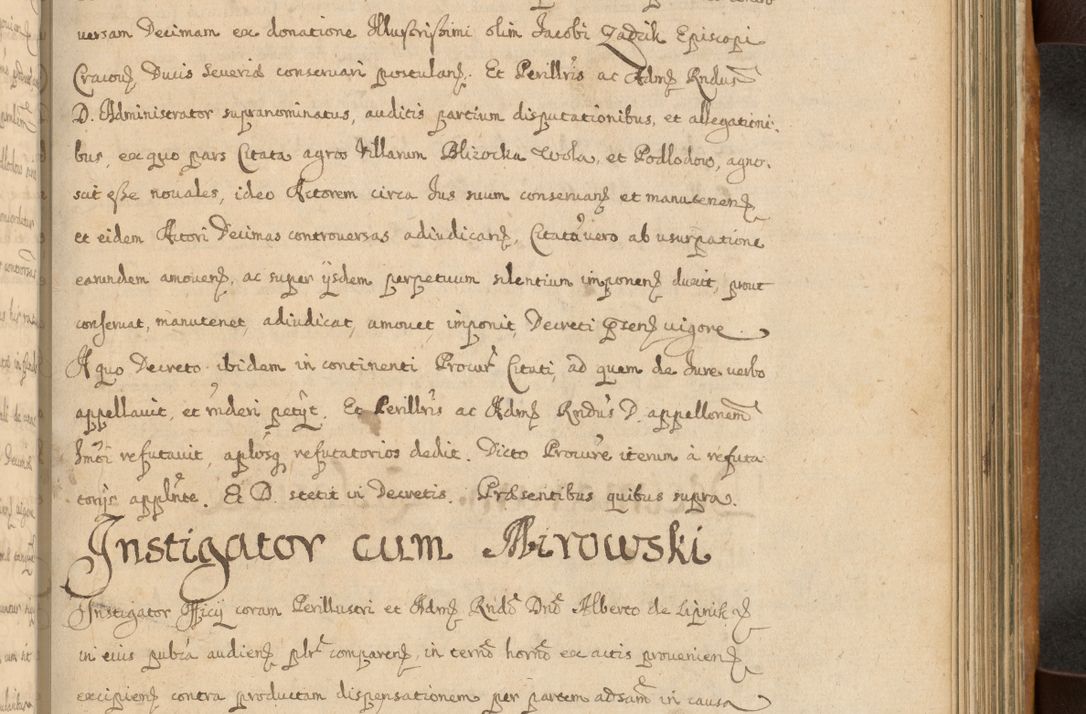 Zdjęcie nr 496 dla obiektu archiwalnego: Volumen II actorum episcopalium R. D. Petri Gembicki, episcopi Cracoviensis, locum tenente in dioecesi R. D. Alberto Lipnicki, canonico Cracoviensi post discessum R. D. Episcopi in Italiam et usque ad redditum eiusdem in Poloniam, videlicet a die 16 Novembris 1644 et per a. D. 1645 inchoative ad Septembrem. Horum videatur index ad finem huius voluminis