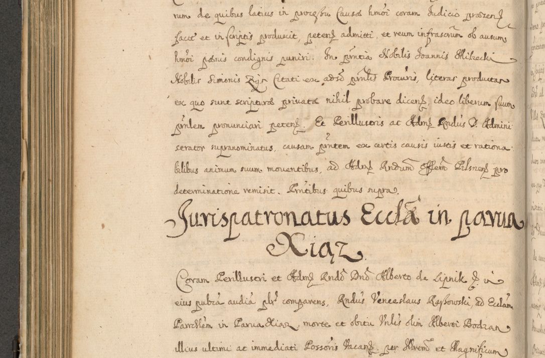 Zdjęcie nr 493 dla obiektu archiwalnego: Volumen II actorum episcopalium R. D. Petri Gembicki, episcopi Cracoviensis, locum tenente in dioecesi R. D. Alberto Lipnicki, canonico Cracoviensi post discessum R. D. Episcopi in Italiam et usque ad redditum eiusdem in Poloniam, videlicet a die 16 Novembris 1644 et per a. D. 1645 inchoative ad Septembrem. Horum videatur index ad finem huius voluminis