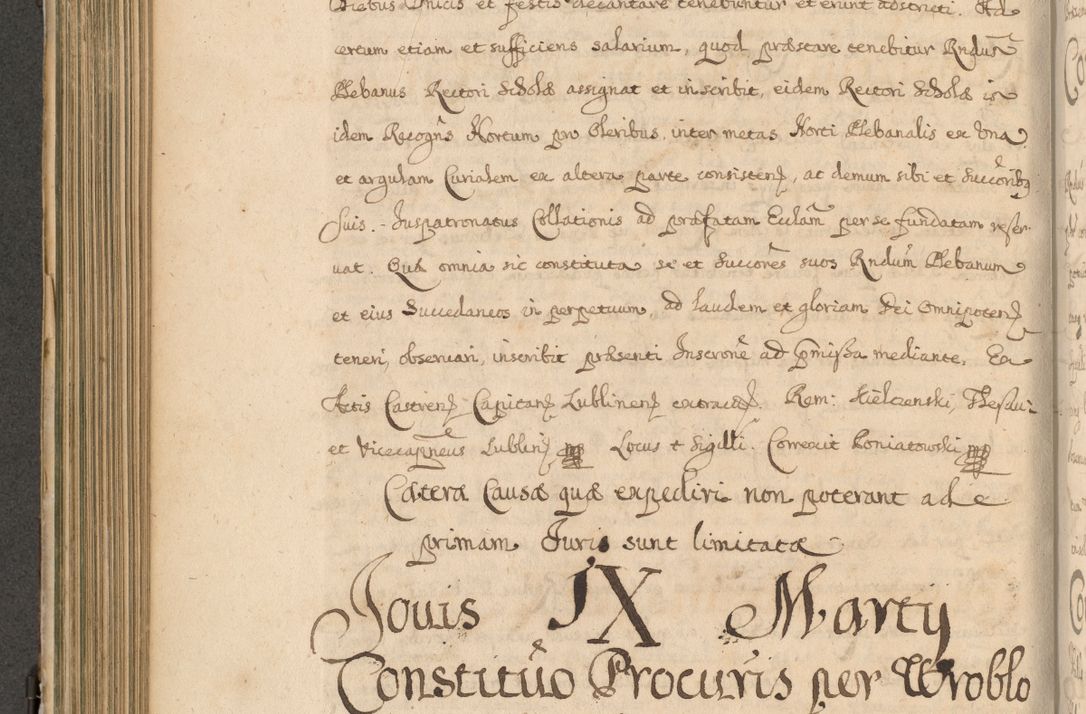 Zdjęcie nr 485 dla obiektu archiwalnego: Volumen II actorum episcopalium R. D. Petri Gembicki, episcopi Cracoviensis, locum tenente in dioecesi R. D. Alberto Lipnicki, canonico Cracoviensi post discessum R. D. Episcopi in Italiam et usque ad redditum eiusdem in Poloniam, videlicet a die 16 Novembris 1644 et per a. D. 1645 inchoative ad Septembrem. Horum videatur index ad finem huius voluminis