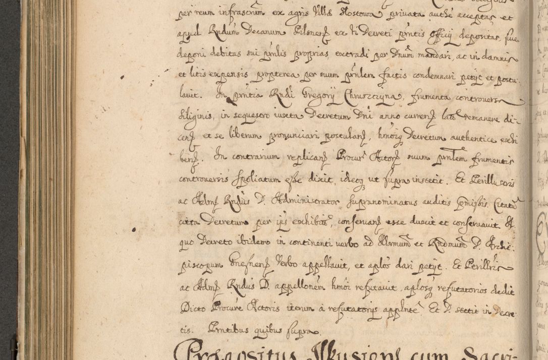Zdjęcie nr 477 dla obiektu archiwalnego: Volumen II actorum episcopalium R. D. Petri Gembicki, episcopi Cracoviensis, locum tenente in dioecesi R. D. Alberto Lipnicki, canonico Cracoviensi post discessum R. D. Episcopi in Italiam et usque ad redditum eiusdem in Poloniam, videlicet a die 16 Novembris 1644 et per a. D. 1645 inchoative ad Septembrem. Horum videatur index ad finem huius voluminis