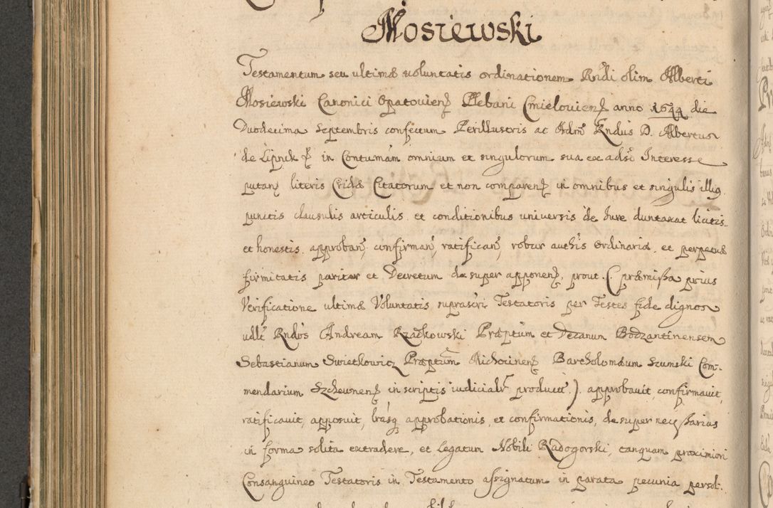 Zdjęcie nr 467 dla obiektu archiwalnego: Volumen II actorum episcopalium R. D. Petri Gembicki, episcopi Cracoviensis, locum tenente in dioecesi R. D. Alberto Lipnicki, canonico Cracoviensi post discessum R. D. Episcopi in Italiam et usque ad redditum eiusdem in Poloniam, videlicet a die 16 Novembris 1644 et per a. D. 1645 inchoative ad Septembrem. Horum videatur index ad finem huius voluminis
