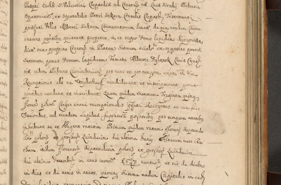 Zdjęcie nr 460 dla obiektu archiwalnego: Volumen II actorum episcopalium R. D. Petri Gembicki, episcopi Cracoviensis, locum tenente in dioecesi R. D. Alberto Lipnicki, canonico Cracoviensi post discessum R. D. Episcopi in Italiam et usque ad redditum eiusdem in Poloniam, videlicet a die 16 Novembris 1644 et per a. D. 1645 inchoative ad Septembrem. Horum videatur index ad finem huius voluminis