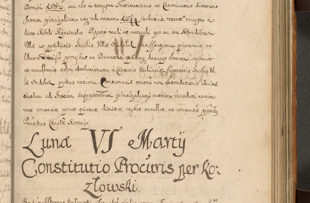 Zdjęcie nr 450 dla obiektu archiwalnego: Volumen II actorum episcopalium R. D. Petri Gembicki, episcopi Cracoviensis, locum tenente in dioecesi R. D. Alberto Lipnicki, canonico Cracoviensi post discessum R. D. Episcopi in Italiam et usque ad redditum eiusdem in Poloniam, videlicet a die 16 Novembris 1644 et per a. D. 1645 inchoative ad Septembrem. Horum videatur index ad finem huius voluminis