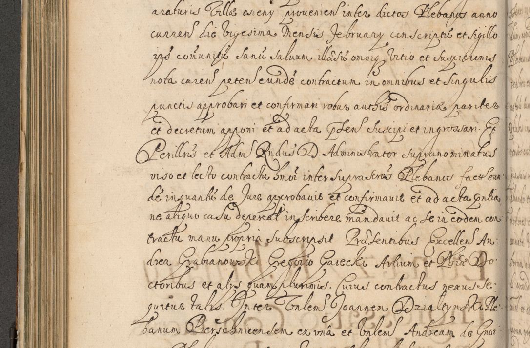 Zdjęcie nr 443 dla obiektu archiwalnego: Volumen II actorum episcopalium R. D. Petri Gembicki, episcopi Cracoviensis, locum tenente in dioecesi R. D. Alberto Lipnicki, canonico Cracoviensi post discessum R. D. Episcopi in Italiam et usque ad redditum eiusdem in Poloniam, videlicet a die 16 Novembris 1644 et per a. D. 1645 inchoative ad Septembrem. Horum videatur index ad finem huius voluminis